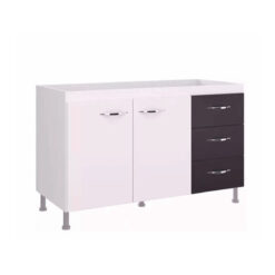Bajo Mesada Mueble Cocina 2 Puertas 3 Cajones Bw3