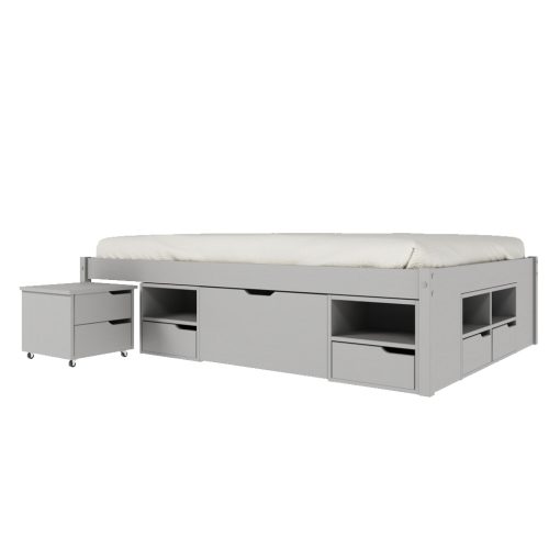 Cama 2 Plazas Multifuncional Varios Cajones Madera Maciza