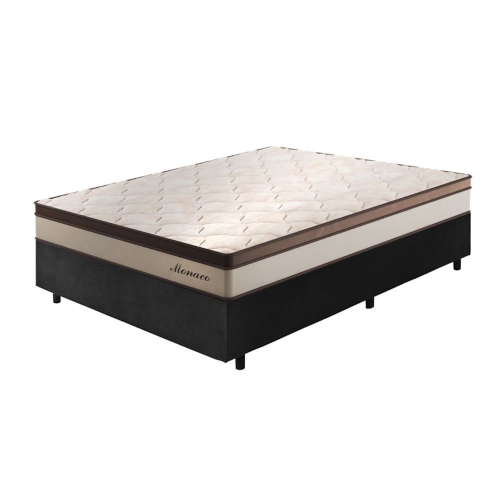 Sommier Colchon 2 Plazas Espuma Y Resortes Densidad 26