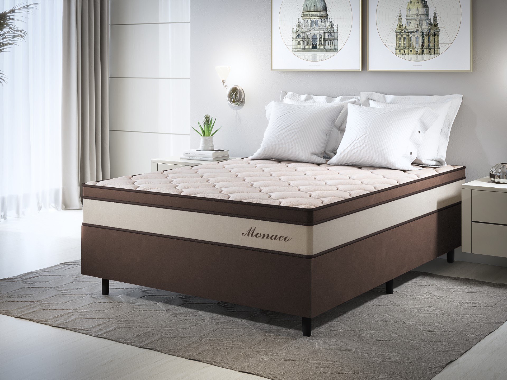 Sommier Colchon 2 Plazas Espuma Y Resortes Densidad 26 - Imagen 3