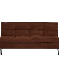 Sofá Cama Tapizado en Microfibra Patas de Metal