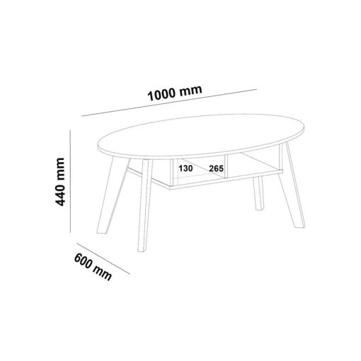 Mesa De Living Mesa Ratona Comedor Estilo Nordico Mdp Cedro - Imagen 4