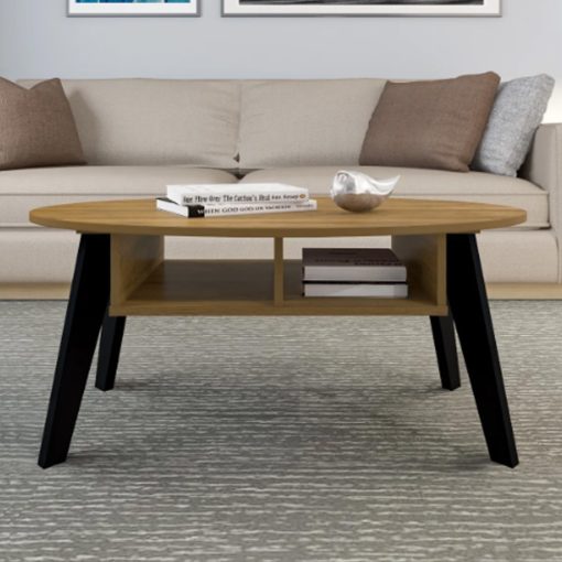 Mesa De Living Mesa Ratona Comedor Estilo Nordico Mdp Negro - Imagen 4