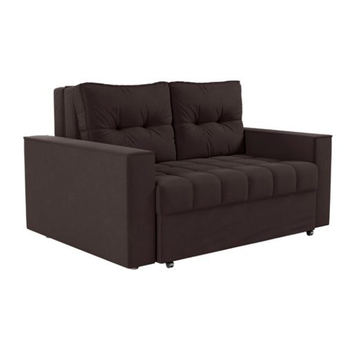 Sofa Cama 2 Plazas Abertura Frontal Ruedas Patas De Madera