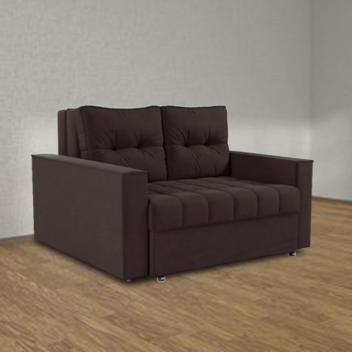 Sofa Cama 2 Plazas Abertura Frontal Ruedas Patas De Madera - Imagen 5