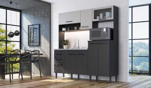 Mueble De Cocina Kit Completo 7 Puertas Cajones Amoblamiento - Imagen 2