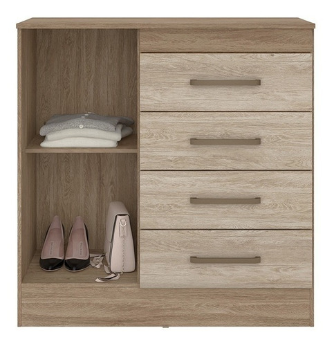 Comodas Cajoneras 4 Cajones Living Dormitorio Compacta - Imagen 3