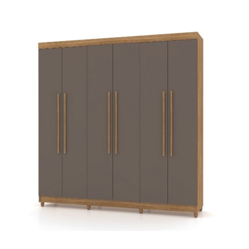 Ropero Placard 6 Puertas 2 Cajones Varios Estantes 100% Mdp
