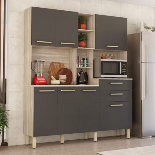 Mueble De Cocina Kit Completo 7 Puertas Cajones Amoblamiento - Imagen 4