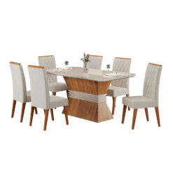 Juego Comedor Mesa 6 Sillas Living Everest