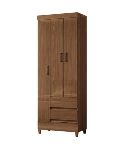 Ropero 3 Puertas 2 Cajones Armario Placard Con Estantes