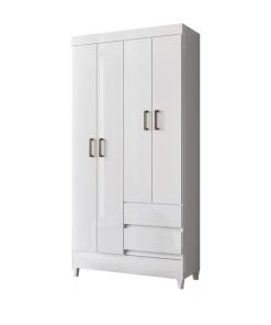 Ropero 4 Puertas 2 Cajones Armario Placard Con Estantes