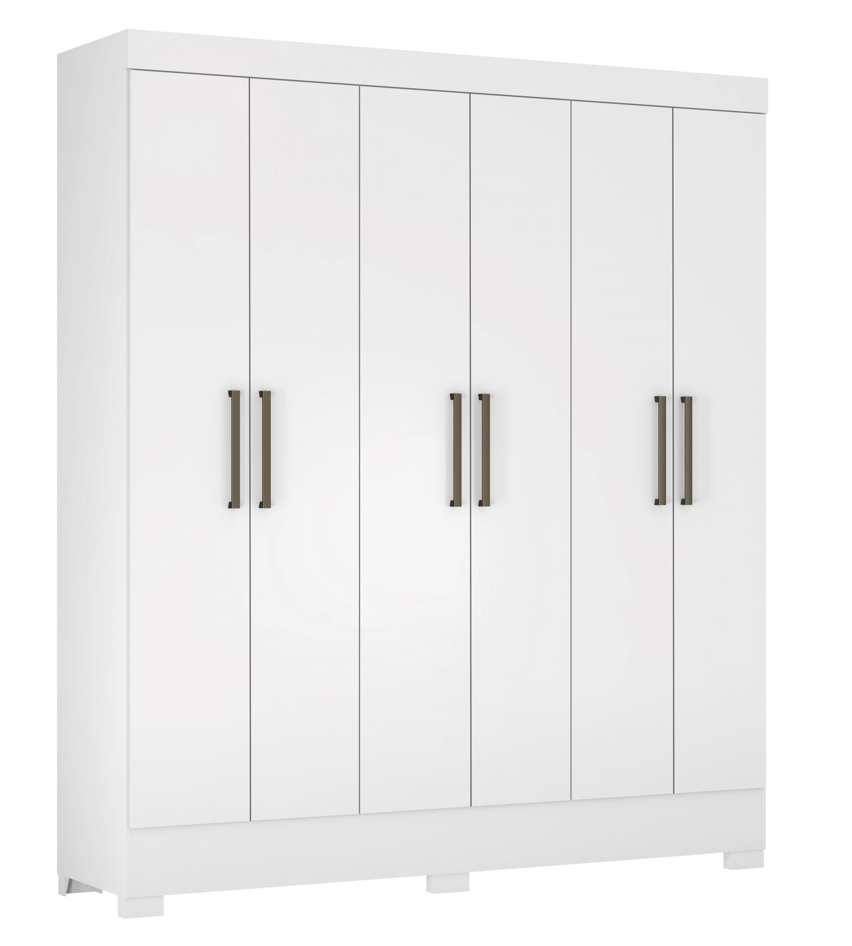 Ropero Placard 6 Puertas Con Estantes Color Crema Practico - Imagen 4