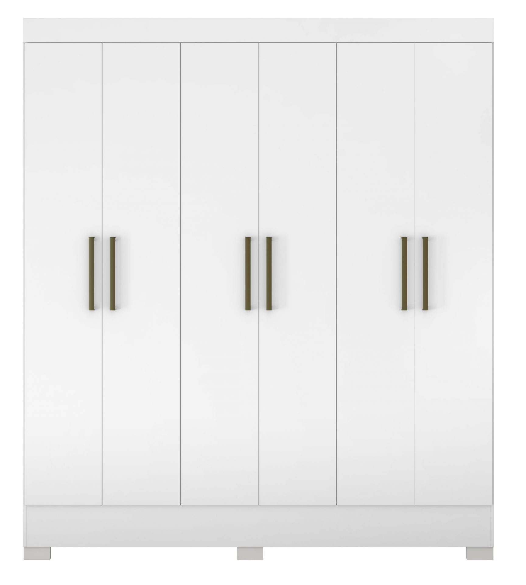 Ropero Placard 6 Puertas Con Estantes Color Crema Practico