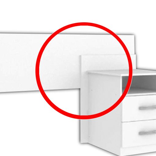 Respaldo Cabecera Mesas De Luz Sommier Colchon Dormitorio Blanco - Imagen 4