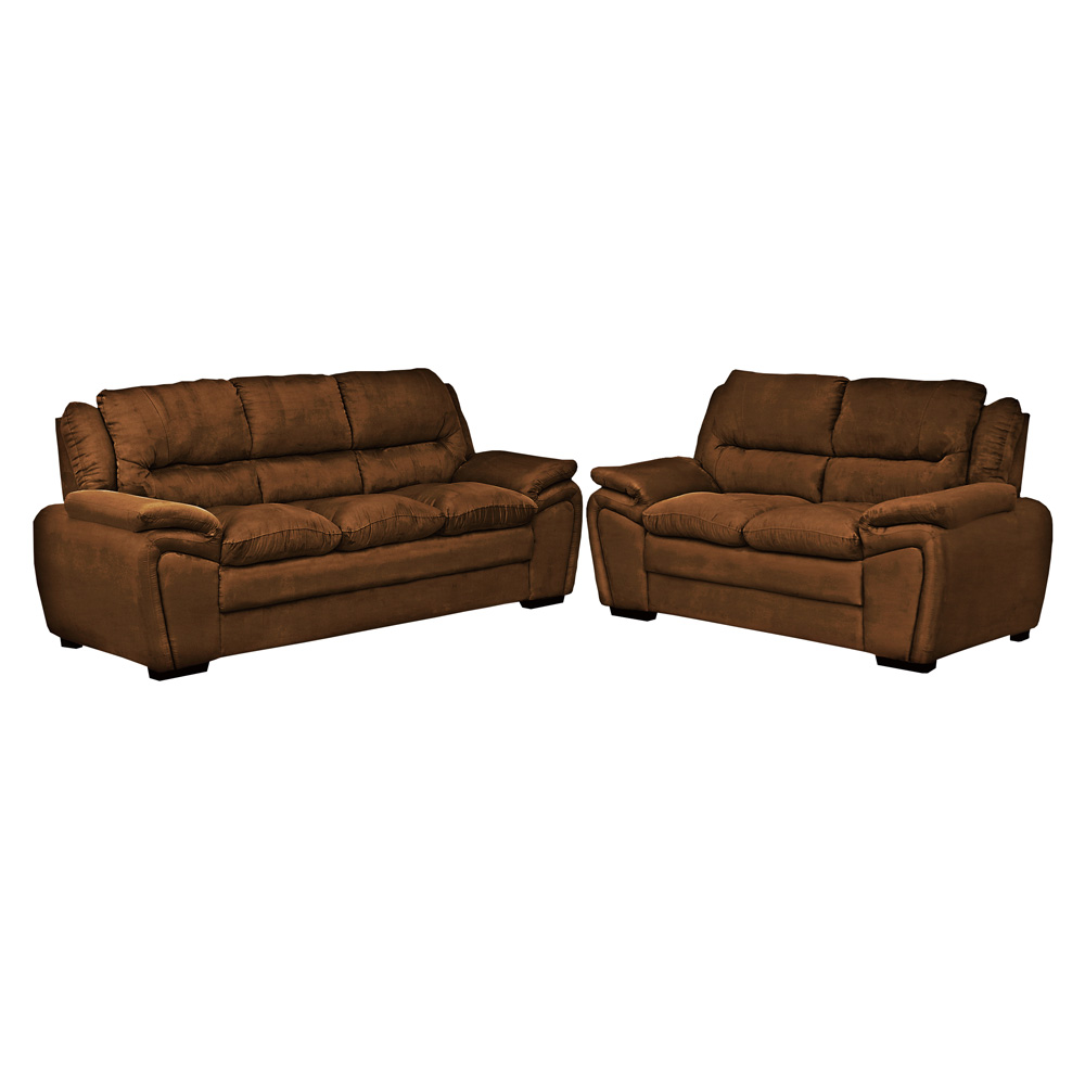 Sillones Juego De Living 3+2 Cuerpos Comedor Marron Georgia