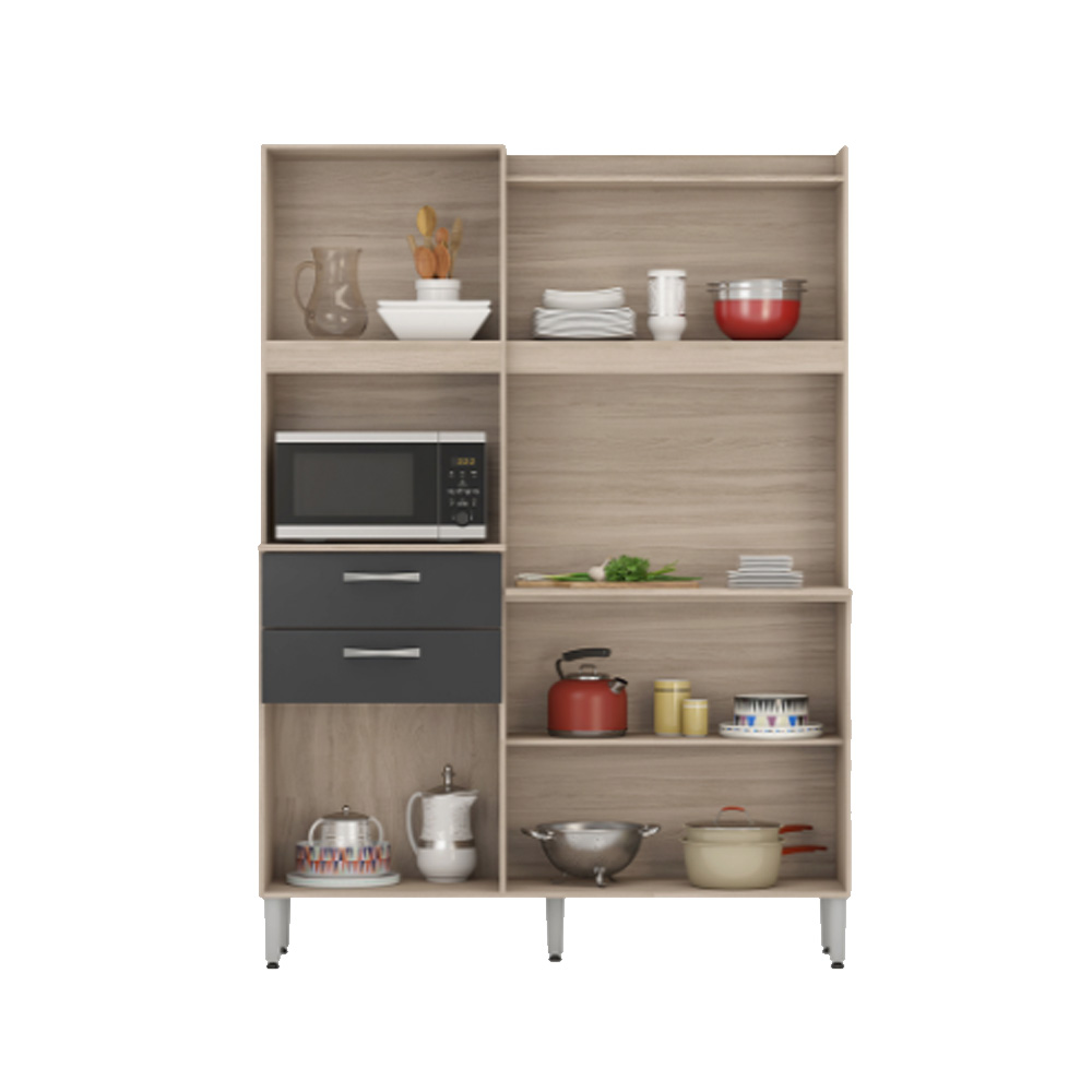 Kit De Cocina Completa 5 Puertas 3 Cajones Y Patas 100% Mdp Grafito - Imagen 3