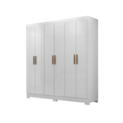 Ropero 6 Puertas Batientes 2 Cajones Con Patas