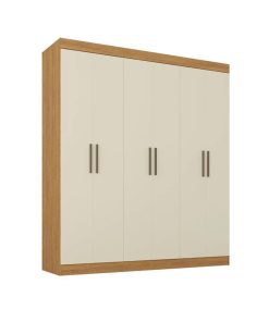 Ropero 6 Puertas Batientes 2 Cajones Cinamomo Off White
