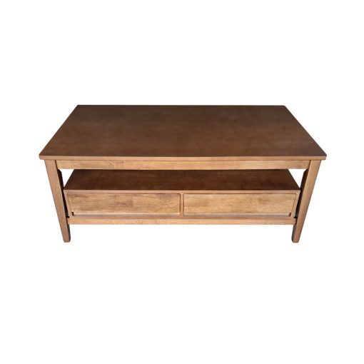 Mesa De Centro Living 2 Cajones Combinacion Madera