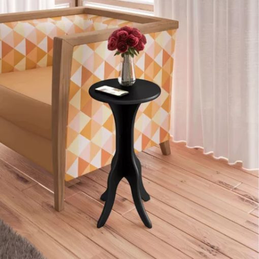 Mesa De Apoyo Mesa Ratona Diseño Elegante Moderno Mdp Negro - Imagen 2