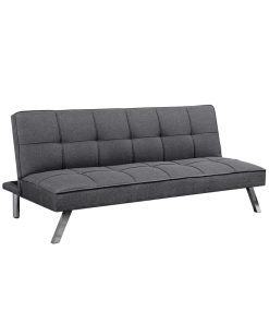 Sofa Cama Volcable Tela Con Patas Metal Metalicas