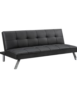 Sofa Cama Volcable Pu Con Patas Metal Metalicas