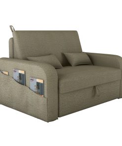 Sofa Cama 2 Plazas Abertura Frontal Ruedas Patas De Plastico