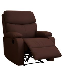 Butaca Sofa Living 1 Cuerpo Reclinable Manual Premium Marron