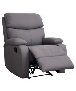 Butaca Sofa Living 1 Cuerpo Reclinable Manual Premium Grafito