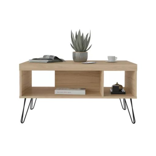Mesa De Living Mesa Ratona Diseño Elegante Moderno Marron