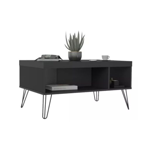 Mesa De Living Mesa Ratona Diseño Elegante Moderno Negro - Imagen 4