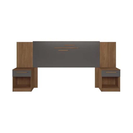 Respaldo Dormitorio 2 Plazas Queen Mesas De Luz 1 Cajon