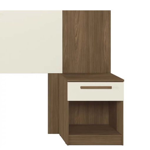 Respaldo Dormitorio 2 Plazas Queen Mesas De Luz 1 Cajon - Imagen 4