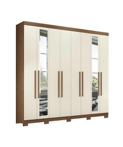 Ropero Placares Master Vip 8 Puertas 8 Estantes Con Espejo