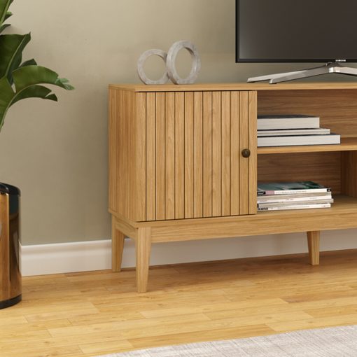 Rack Tv Living Comedor 1 Puerta Con Estantes Hasta 55 - Imagen 2