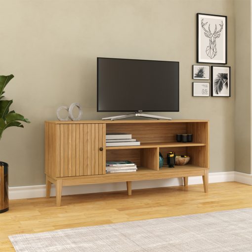 Rack Tv Living Comedor 1 Puerta Con Estantes Hasta 55 - Imagen 4