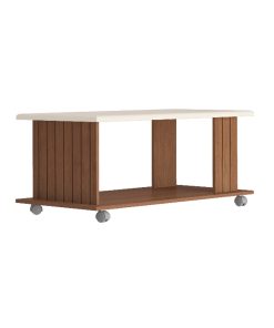Mesa De Centro Moderna Con Ruedas 100% Mdp
