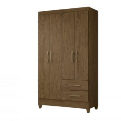 Ropero 4 Puertas 2 Cajones Armario Placard Con Estantes