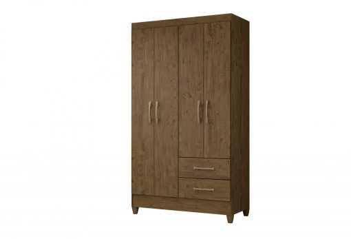 Ropero 4 Puertas 2 Cajones Armario Placard Con Estantes