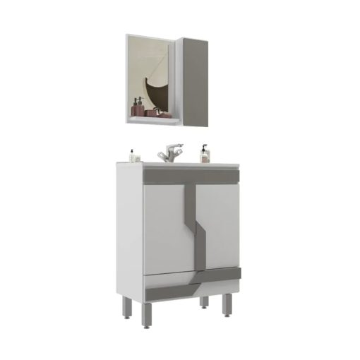 Mueble De Baño 2 Puertas Y Espejo