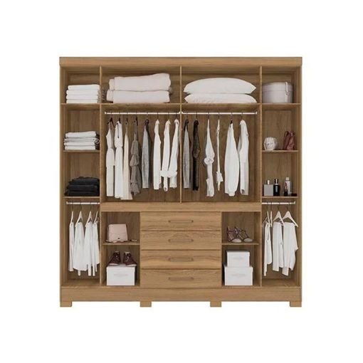 Ropero Placard 8 Puertas 4 Cajones Con Patas 100% Mdp - Imagen 2