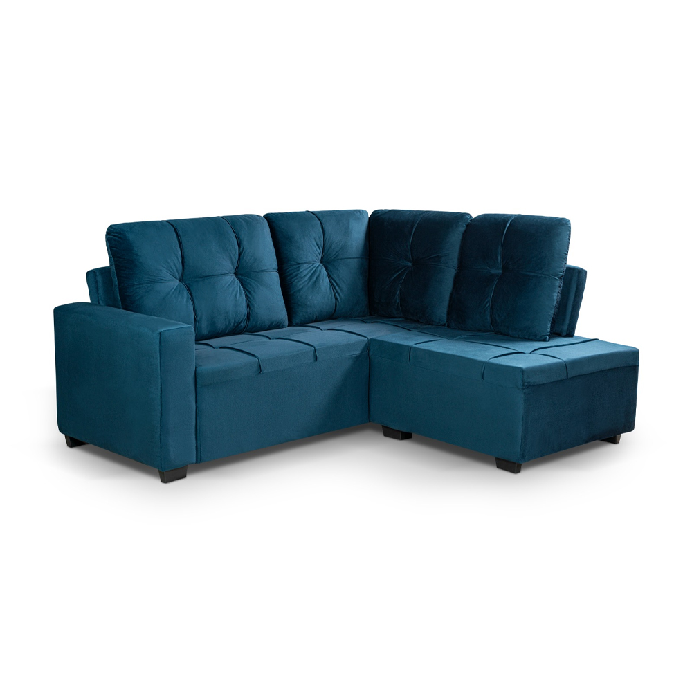 Sillon Sofa Esquinero Living 5 Cuerpos Tapizado Tela