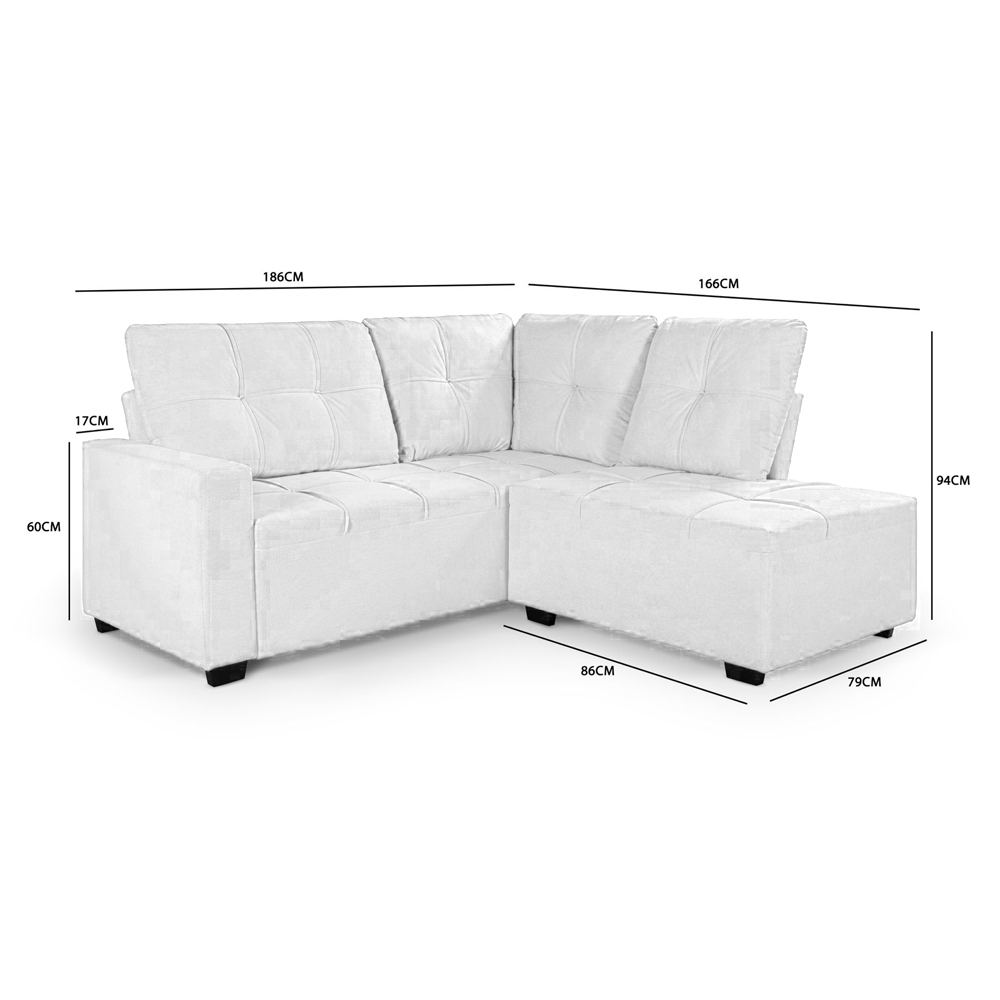 Sillon Sofa Esquinero Living 5 Cuerpos Tapizado Tela - Imagen 6