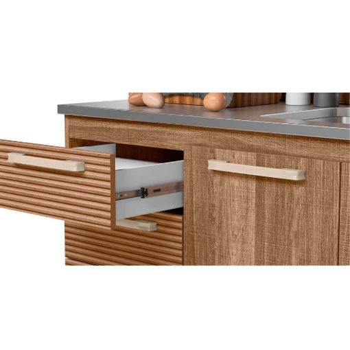 Mueble De Cocina Kit Completo 7 Puertas 3 Cajon Amoblamiento Carvalho - Imagen 6