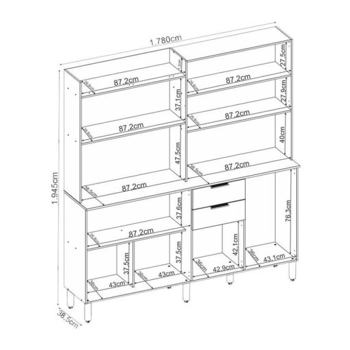 Kit De Cocina Completo 7 Puertas 2 Cajones 100% Mdp - Imagen 3