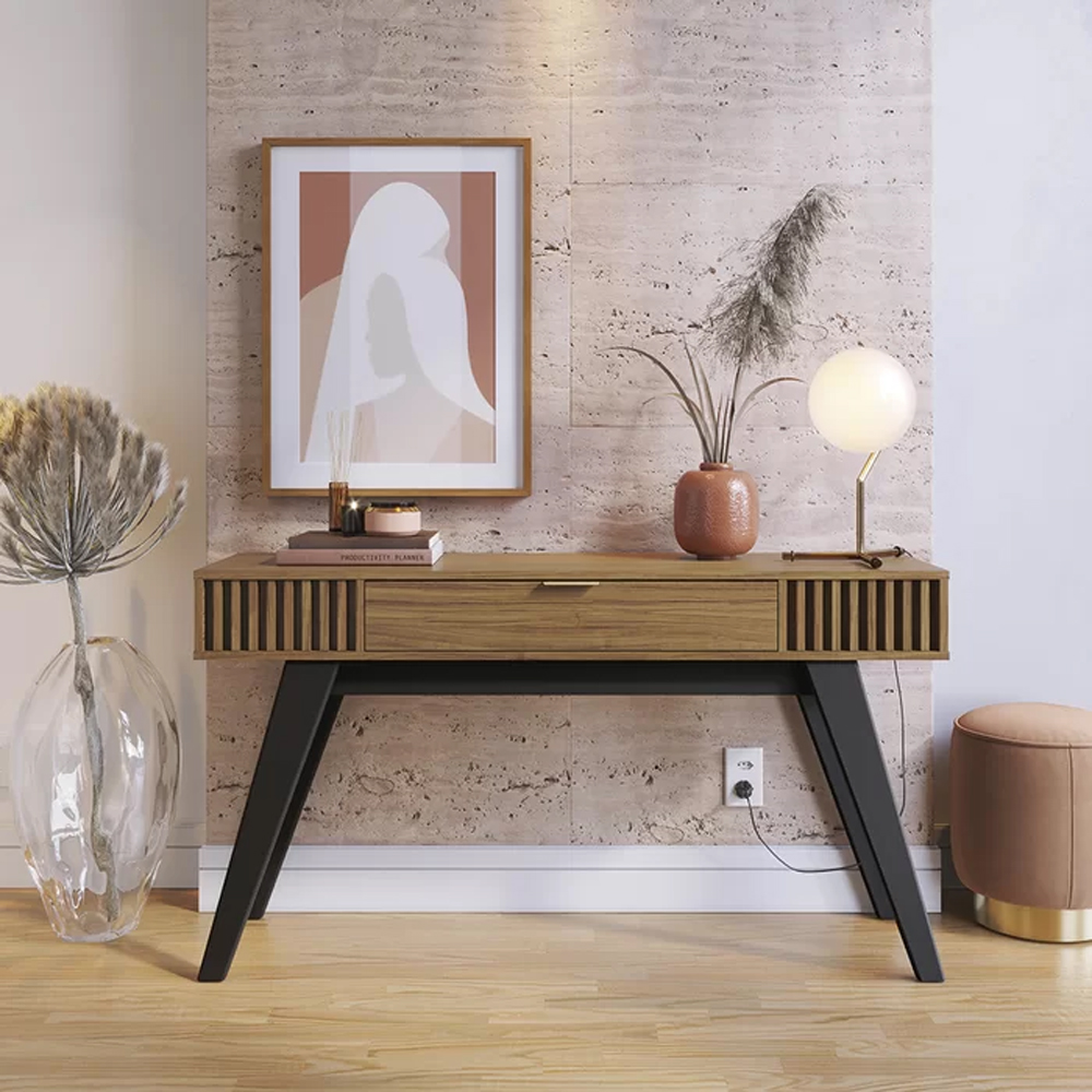 Aparador Buffet Alto 1 Cajon Rieles Metalicos Living Comedor - Imagen 2