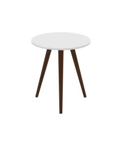 Mesa De Living Lateral Redonda Patas Altas 100% Mdp