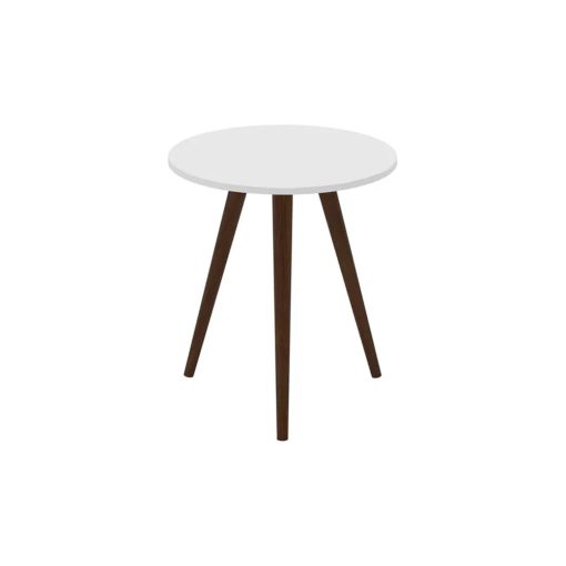 Mesa De Living Lateral Redonda Patas Altas 100% Mdp