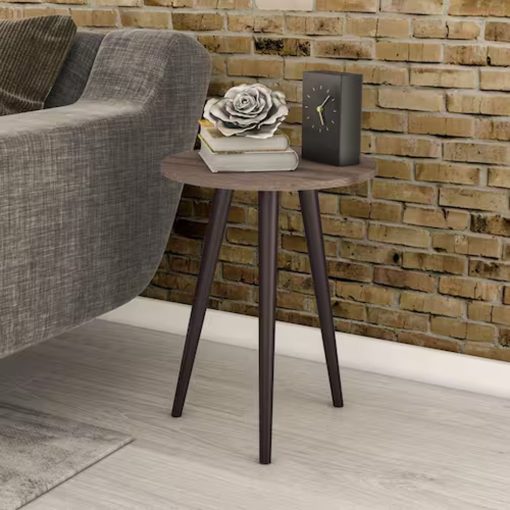 Mesa De Living Lateral Redonda Patas Altas 100% Mdp - Imagen 3